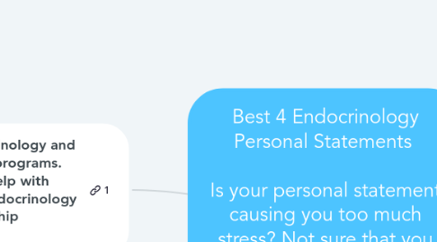 Mind Map: Best 4 Endocrinology Personal Statements    Is your personal statement causing you too much stress? Not sure that you will be able to complete it before the deadline? Check out the list below and make it all easier!