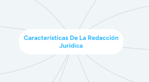 Mind Map: Características De La Redacción Jurídica