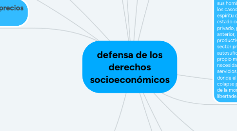 Mind Map: defensa de los derechos socioeconómicos