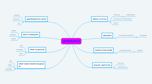 Mind Map: ENTREPRENEUR