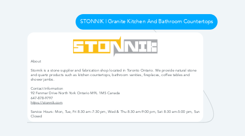 Mind Map: STONNIK | Granite Kitchen And Bathroom Countertops