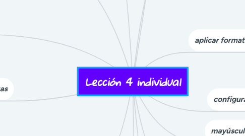 Mind Map: Lección 4 individual