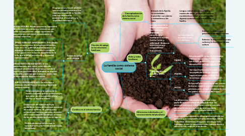 Mind Map: La familia como sistema social