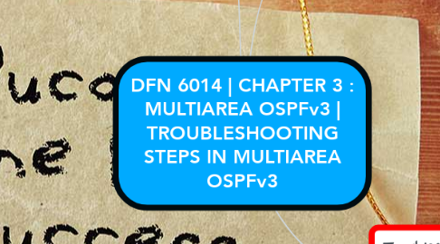 Mind Map: DFN 6014 | CHAPTER 3 : MULTIAREA OSPFv3 | TROUBLESHOOTING STEPS IN MULTIAREA OSPFv3