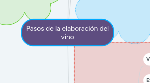 Mind Map: Pasos de la elaboración del vino