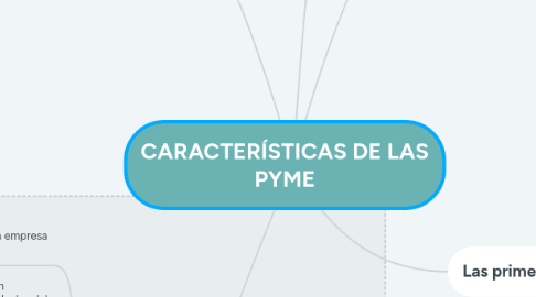 Mind Map: CARACTERÍSTICAS DE LAS PYME