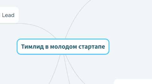 Mind Map: Тимлид в молодом стартапе