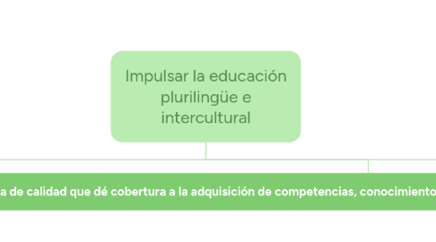 Mind Map: Impulsar la educación plurilingüe e intercultural