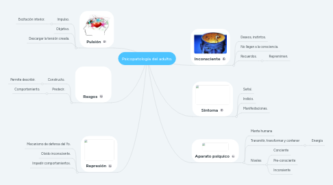 Mind Map: Psicopatología del adulto.