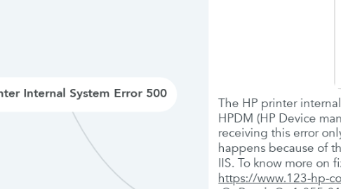 Mind Map: Hp Printer Internal System Error 500