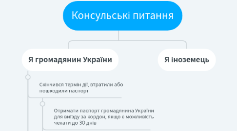 Mind Map: Консульські питання