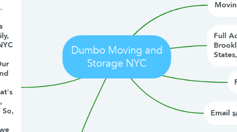 Mind Map: Dumbo Moving and Storage NYC