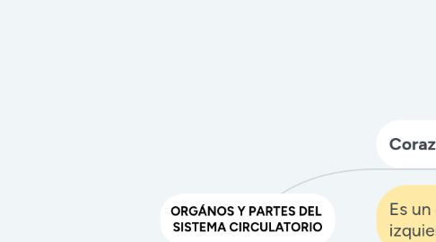 Mind Map: ORGÁNOS Y PARTES DEL  SISTEMA CIRCULATORIO