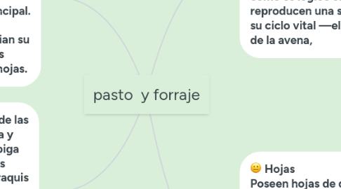 Mind Map: pasto y forraje