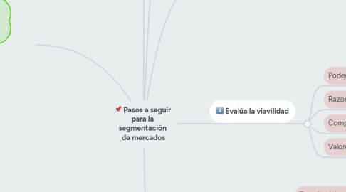 Mind Map: Pasos a seguir para la segmentación de mercados