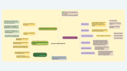 Mind Map: COSTOS Y PRESUPUESTOS