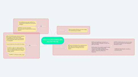 Mind Map: INTERRELACIONES DEL ECOSISTEMA