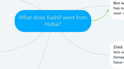 Mind Map: What does Kashif want from Hafsa?