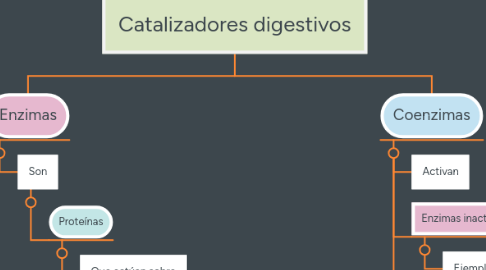 Mind Map: Catalizadores digestivos