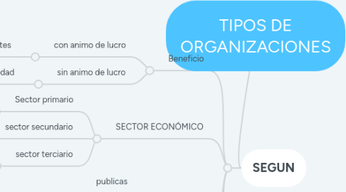 Mind Map: TIPOS DE ORGANIZACIONES