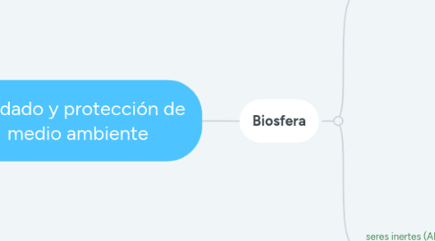 Mind Map: Cuidado y protección de medio ambiente