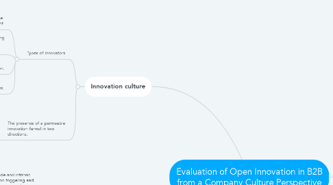 Mind Map: Evaluation of Open Innovation in B2B from a Company Culture Perspective