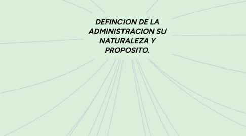 Mind Map: DEFINCION DE LA ADMINISTRACION SU NATURALEZA Y PROPOSITO.