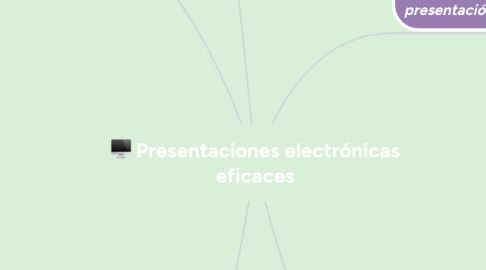 Mind Map: Presentaciones electrónicas eficaces