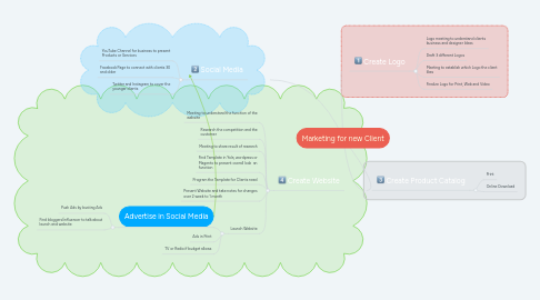 Mind Map: Marketing for new Client