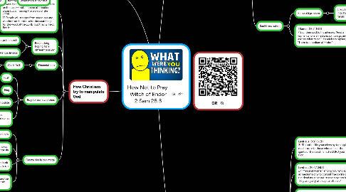 Mind Map: How Not to Pray Witch of Endor 2 Sam 28:3