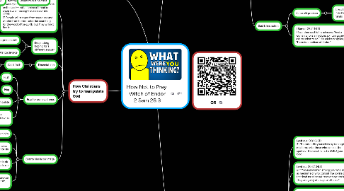 Mind Map: How Not to Pray  Witch of Endor 2 Sam 28:3