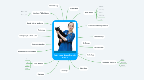 Mind Map: Veterinary Specialisms in the UK