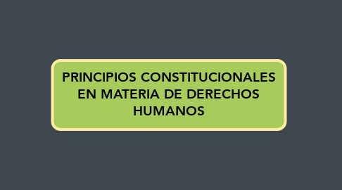 Mind Map: PRINCIPIOS CONSTITUCIONALES EN MATERIA DE DERECHOS HUMANOS