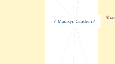 Mind Map: ⭐️Madisyn Cauthen⭐️