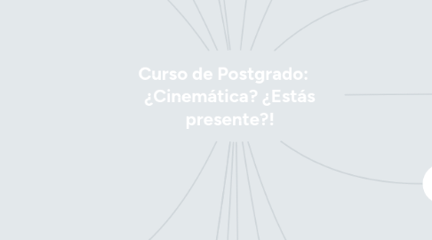 Mind Map: Curso de Postgrado:    ¿Cinemática? ¿Estás presente?!