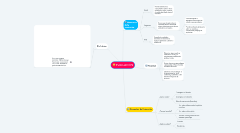 Mind Map: EVALUACIÓN