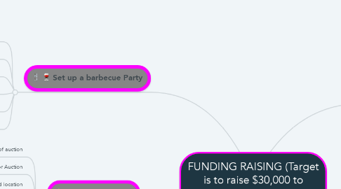 Mind Map: FUNDING RAISING (Target is to raise $30,000 to support Mental Health )