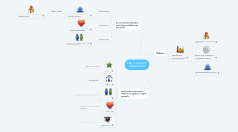 Mind Map: PSICOLOGIA DEL CONSUMIDOR