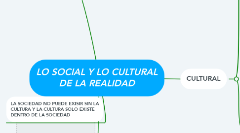 Mind Map: LO SOCIAL Y LO CULTURAL DE LA REALIDAD
