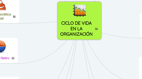 Mind Map: CICLO DE VIDA EN LA ORGANIZACIÓN