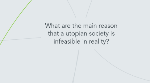 Mind Map: What are the main reason that a utopian society is infeasible in reality?