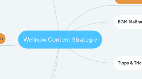 Mind Map: Wellnow Content Strategie