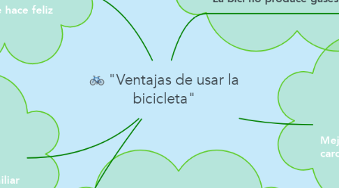 Mind Map: "Ventajas de usar la bicicleta"