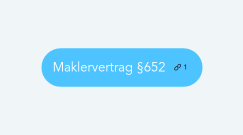 Mind Map: Maklervertrag §652