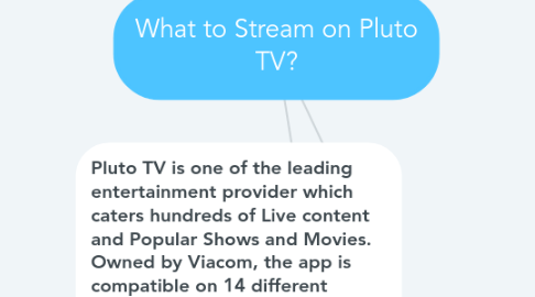 Mind Map: What to Stream on Pluto TV?