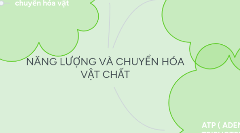 Mind Map: NĂNG LƯỢNG VÀ CHUYỂN HÓA VẬT CHẤT