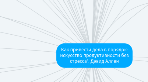 Mind Map: Как привести дела в порядок: искусство продуктивности без стресса", Дэвид Аллен