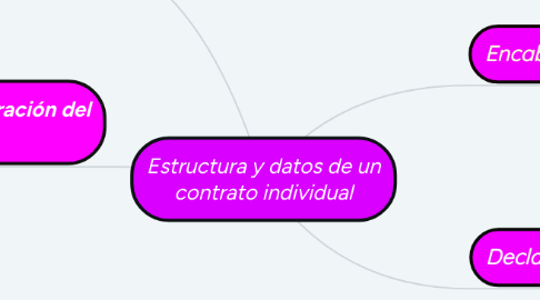 Mind Map: Estructura y datos de un contrato individual