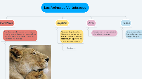 Mind Map: Los Animales Vertebrados