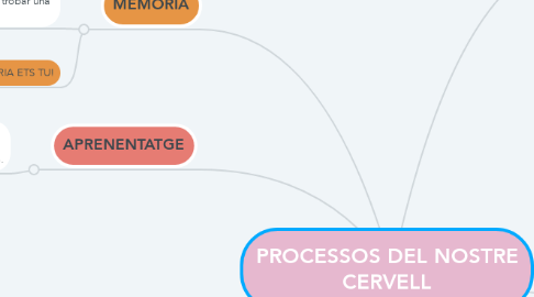 Mind Map: PROCESSOS DEL NOSTRE CERVELL